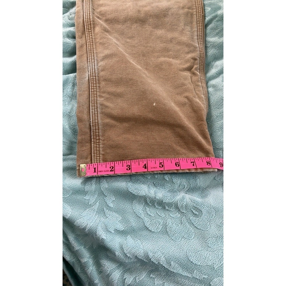 Carhartt B111 BRN Flannel Lined Duck Canvas Carpenter Pants Brown 32x30 Mens - Picture 14 of 14